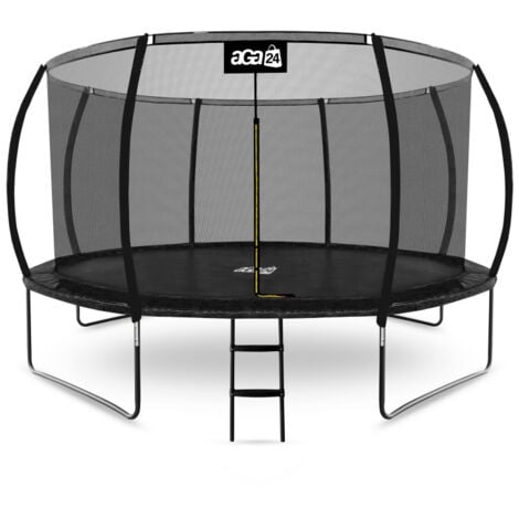 Aga SPORT EXCLUSIVE Trampoline 366 cm Noir + filet de protection + échelle