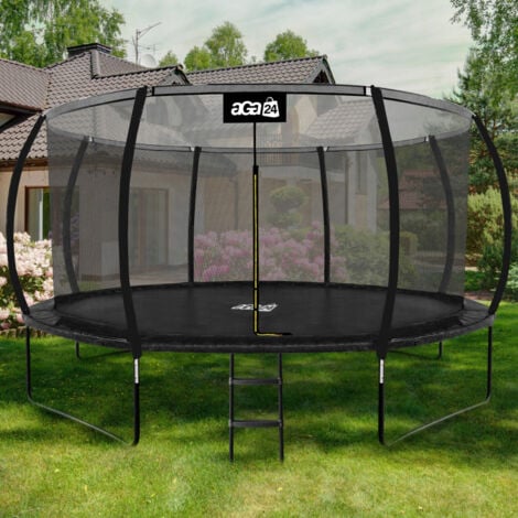 Aga SPORT EXCLUSIVE Trampoline 366 cm Noir + filet de protection + échelle