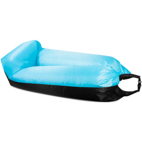 Aga Sac gonflable LAZY BAG 230x70 cm Noir/Bleu (1/5)