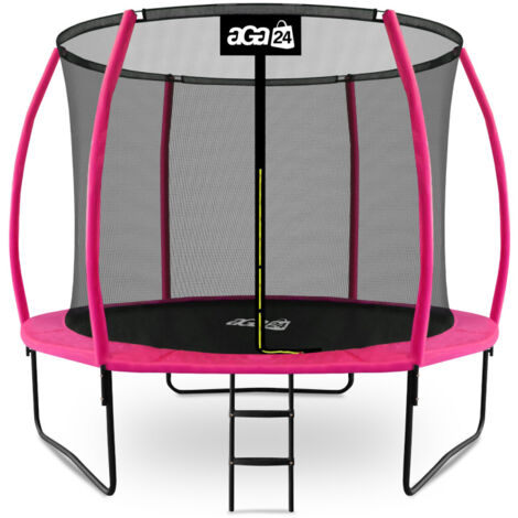 Aga SPORT EXCLUSIVE Trampoline 305 cm Rose + filet de protection + échelle