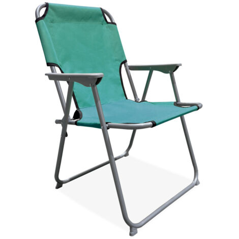Chaise pliante turquoise PO2600P – Structure métallique 100 kg – Confort optimal avec accoudoirs – Dimensions 57 x 54 x 75 cm – Linder Exclusiv