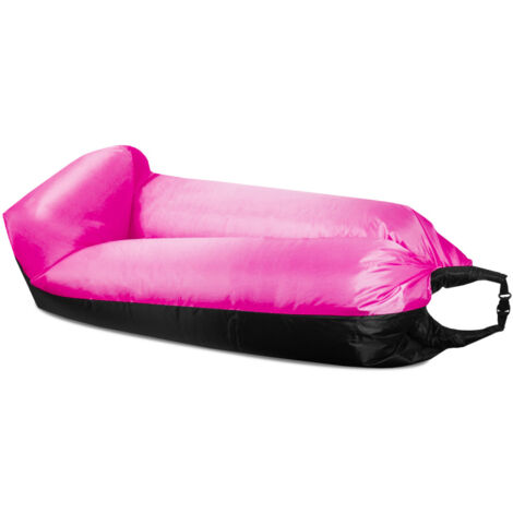 Aga Sac Gonflable LAZY BAG 230x70 cm Noir/Rose (1/5)