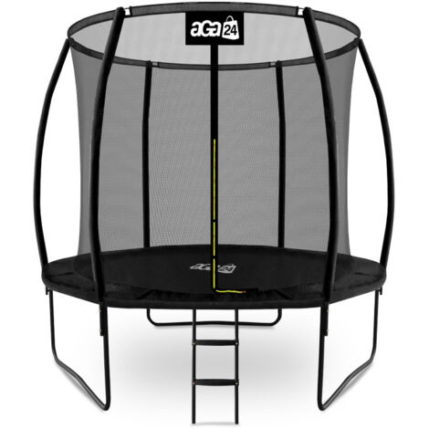 Aga SPORT EXCLUSIVE Trampoline 250 cm Noire + filet de protection + échelle