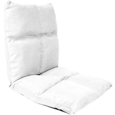 Aga Fauteuil de sol inclinable 52x55x55 cm Blanc (1/4)