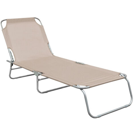 Linder Exclusiv Chaise longue de jardin inclinable Beige (1/4)