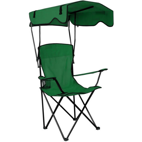 Aga Chaise de pêche avec auvent Vert foncé (1/4)