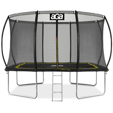 Aga Trampoline rectangulaire 244x335 cm Noir/Jaune (1/8)