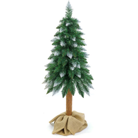 Sapin De Noël Artificiel Pin Avec Tronc Naturel - Hauteur 220 Cm, Branches Flexibles, Support Inclus - Qualité Premium, Style Réaliste
