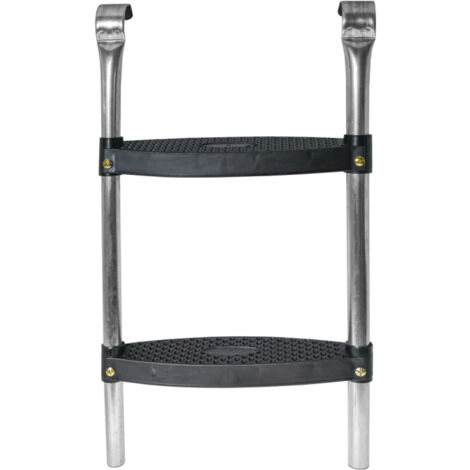 Aga24 – Échelle pour trampoline 180-250 cm – Acier galvanisé – 2 marches – Capacité 120 kg – Dimensions 60 x 33 cm
