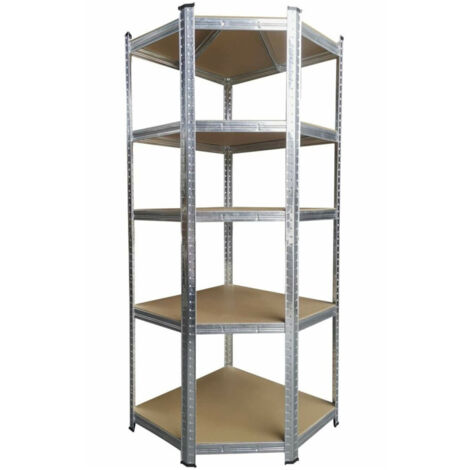 Étagère d'angle en métal Aga 180x70x40 cm 5 étagères (1/3)