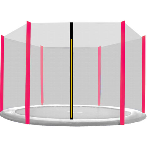 Aga Filet de protection 305 cm pour 6 poteaux Filet noir / Rose