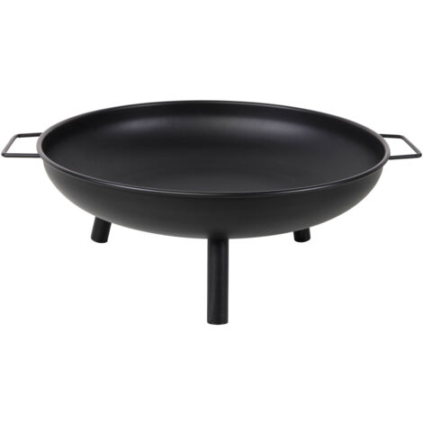 Brasero portable en acier 58 cm – 2 poignées pour manipulation facile – Hauteur 23 cm – Construction robuste pour feu ouvert – Linder Exclusiv