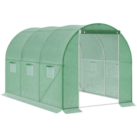 Aga Serre de jardin tunnel vert avec les fenêtres anti-moustiquaires MR4003CH 3x2x2 m