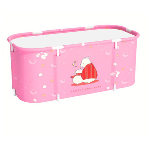 Aga Baignoire pliante portable 115x60x50 cm Rose