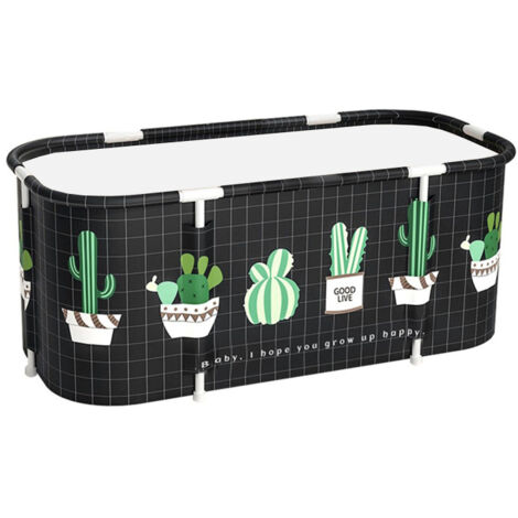 Aga Baignoire pliante portable 115x60x50 cm Noire
