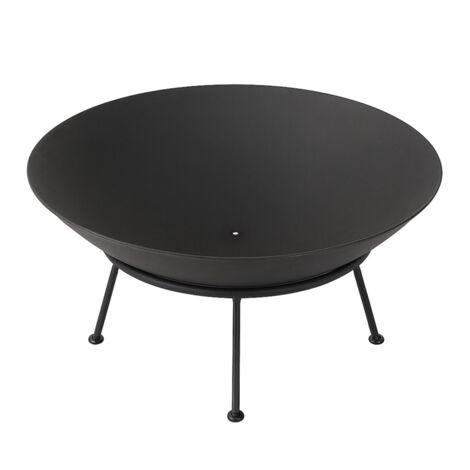 Brasero portable en acier 70 cm – Socle stable – Foyer en fonte 2 mm – Pour espaces extérieurs – Couleur noire – Linder Exclusiv