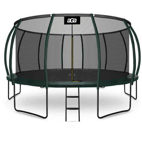 Aga SPORT EXCLUSIVE Trampoline 500 cm Vert foncé + filet de protection + échelle