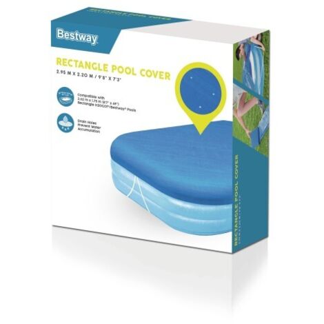 Bestway Bâche 4 saisons rectangle 295 x 220 cm pour piscine 262 x 175 cm (1/5)