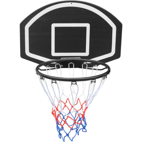 Aga24 – Panier de basket suspendu avec panneau en plastique renforcé – Cerceau en acier 39 cm – Filet résistant aux intempéries – MR6119