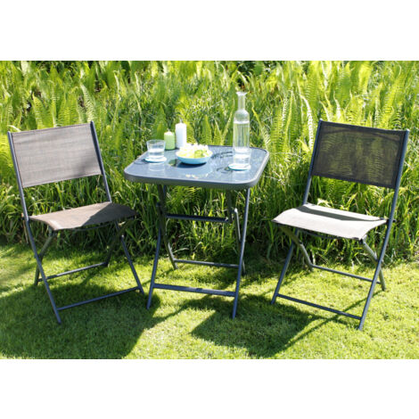 Table de jardin bistrot pliante métal - Leroy Merlin
