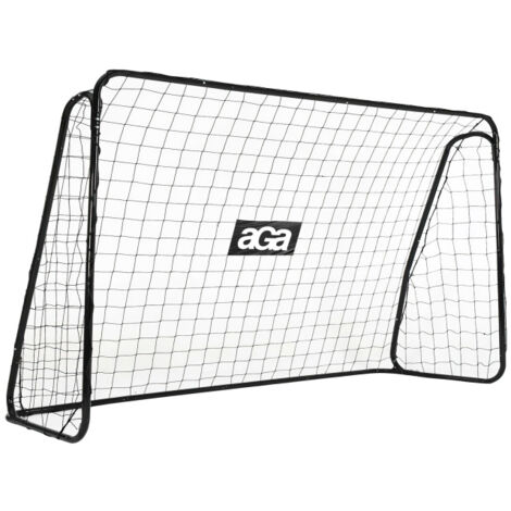 Aga24 – But de football 213x153x76 cm – Cadre en acier résistant aux intempéries – Filet en polyester – Piquets inclus pour ancrage au sol