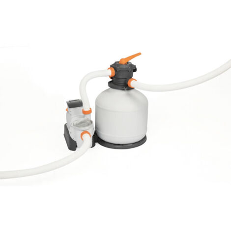Filtration à sable 11355 l/h – 58486 – Débit max 11355 l/h – Compatible piscines jusqu'à 66000 l – Vanne 6 positions – Minuterie intégrée – 2N (1/10)