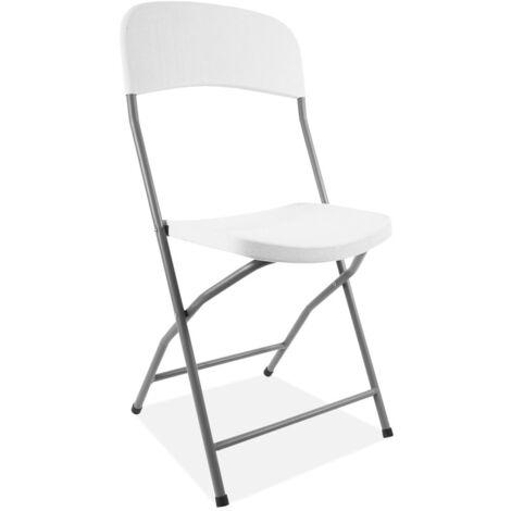 Aga Chaise de camping blanche pliante portable, charge de 120 kg, MR6125 (1/5)