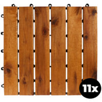 Linder Exclusiv Dalles de terrasse en acacia 30x30 cm 11 pcs