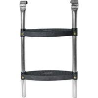 Aga24 – Échelle pour trampoline 180-250 cm – Acier galvanisé – 2 marches – Capacité 120 kg – Dimensions 60 x 33 cm