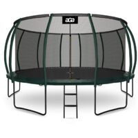 Aga SPORT EXCLUSIVE Trampoline 500 cm Vert foncé + filet de protection + échelle