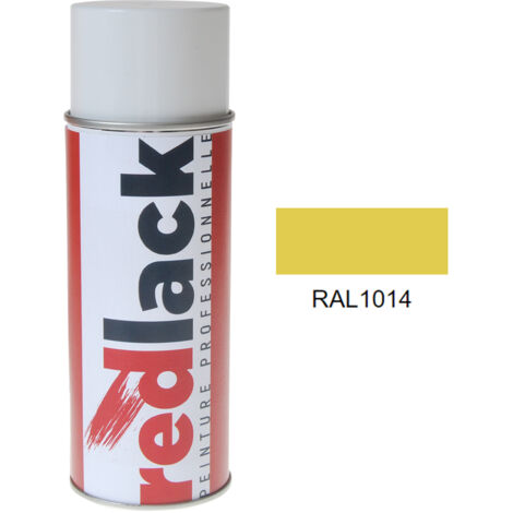 Sprühfarbe 400 ml – RAL 1014 - Seidenmatt - Elfenbein - für verschiedene Oberflächen - Redlack (1/2)