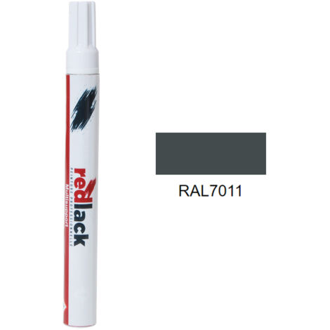 Retuschierstift 8 ml – RAL 7011 - Seidenmatt - Eisengrau - für verschiedene Oberflächen - Redlack