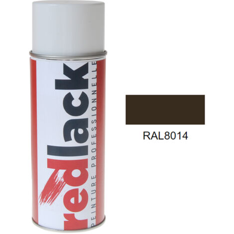 Sprühfarbe 400 ml – RAL 8014 - Seidenmatt - Sepiabraun - für verschiedene Oberflächen - Redlack (1/2)
