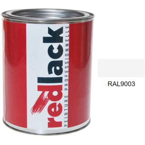 Barattolo da 1L di vernice – RAL 9003 – Sicurezza bianco – satinato – multisupporto – Redlack (1/2)