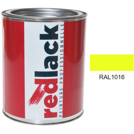 Barattolo da 1L di vernice – RAL 1016 – Giallo zolfo – lucida – multisupporto – Redlack (1/2)