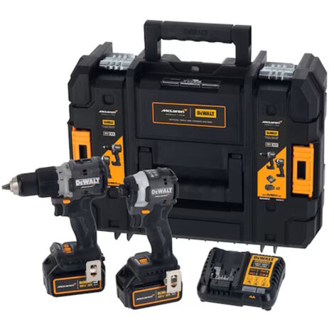 Kit 2 utensili MCLaren Trapano-avvitatore DCD805 + Avvitatore a impulsi DCF850 + 2 batterie + caricatore