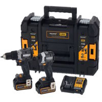 Kit 2 utensili MCLaren Trapano-avvitatore DCD805 + Avvitatore a impulsi DCF850 + 2 batterie + caricatore