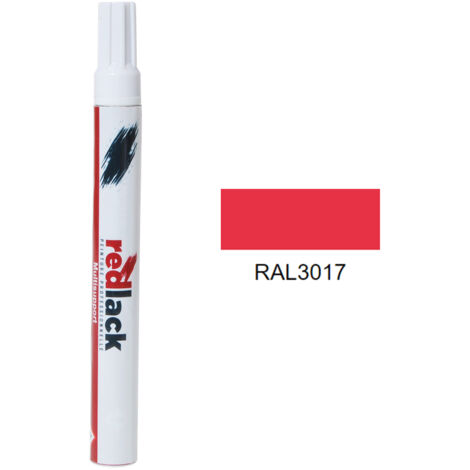 Fieltro retoque pintura 8 ml – RAL 3017 Satinado – Rosado – para múltiples superficies – Redlack (1/2)