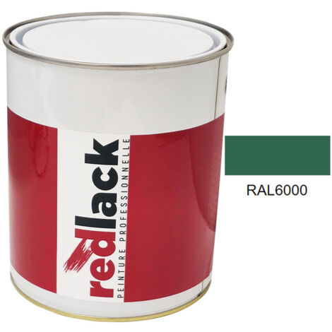 Bote de 3 L de pintura – RAL 6000 Pátina verde – satinado – para múltiples superficies – Redlack (1/2)