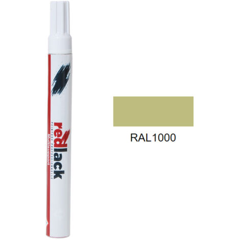 Fieltro retoque pintura 8 ml – RAL 1000 Satinado – Verde beige – para múltiples superficies – Redlack (1/2)