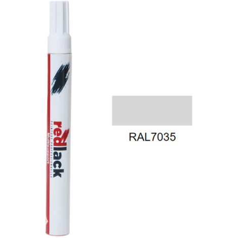 Fieltro retoque pintura 8 ml – RAL 7035 Mate – Gris luminoso – para múltiples superficies – Redlack (1/2)