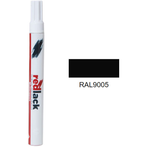 Fieltro retoque pintura 8 ml – RAL 9005 Mate – Negro oscuro – para múltiples superficies – Redlack