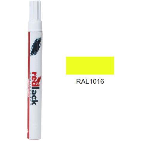 Fieltro retoque pintura 8 ml – RAL 1016 Brillo – Amarillo azufre – para múltiples superficies – Redlack (1/2)