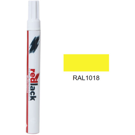 Fieltro retoque pintura 8 ml – RAL 1018 Satinado – Amarillo zinc – para múltiples superficies – Redlack (1/2)