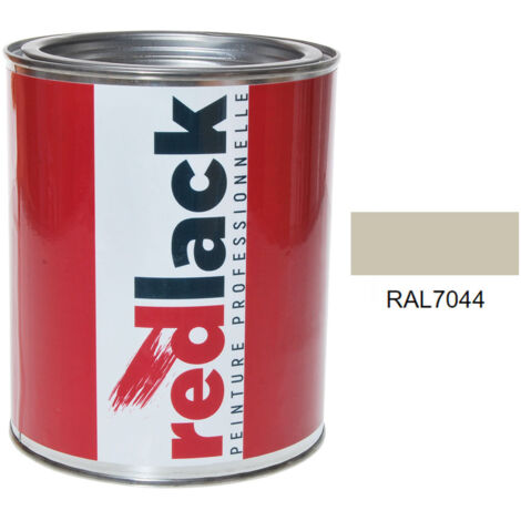 Bote de 1L de pintura – RAL 7044 Gris Seda – Mate – para múltiples superficies – Redlack