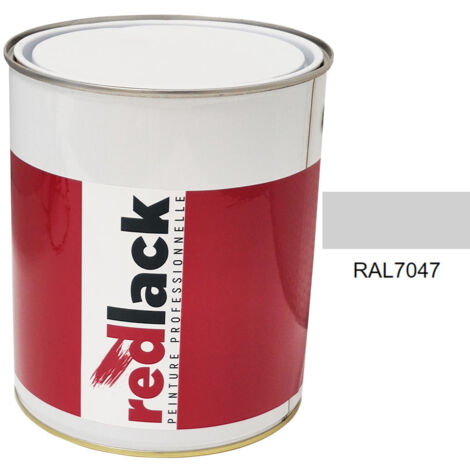 Bote de 3 L de pintura – RAL 7047 Telegris 4 – mate – para múltiples superficies – Redlack (1/2)