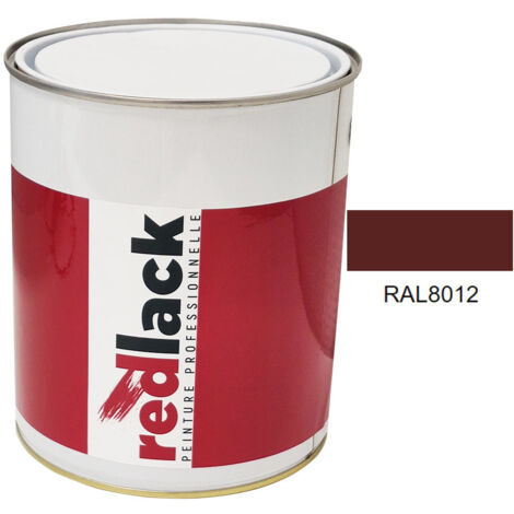Bote de 3 L de pintura – RAL 8012 Marrón Redlack – brillo – para múltiples superficies – Redlack (1/2)