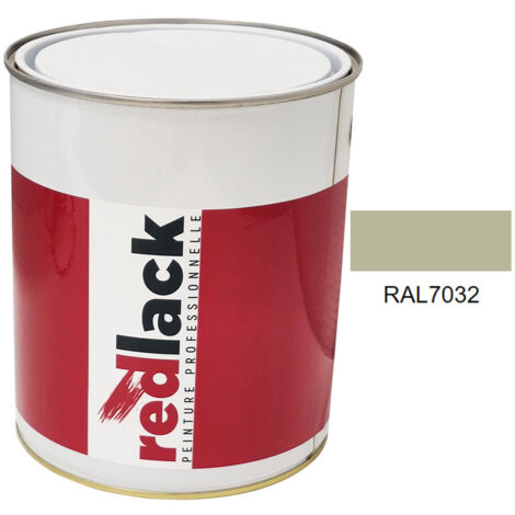 Bote de 3 L de pintura – RAL 7032 Gris sílex – brillo – para múltiples superficies – Redlack (1/2)