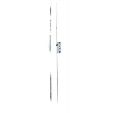 Kit cremallera FERCO DECENA 50 ajustable para puerta madera, eje 50 mm, 2 puntos, G-18295-00-0-1