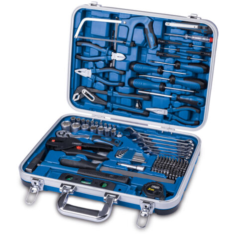Scheppach Coffret à outils TB173 – Coffret multi outils – Mallette à outils – 174 pièces – Plastique ABS – Tournevis, clés, pinces